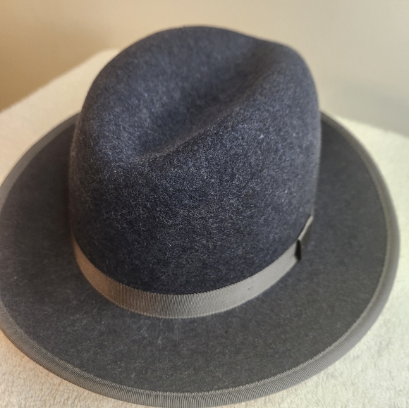 Stylish Navy Blue Fedora Hat - Picture 4 of 10
